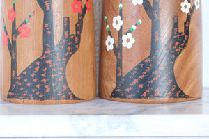 Exclusive Pair of Vintage Kijiyama Kokeshi by Onodera Koraku | 30 cm