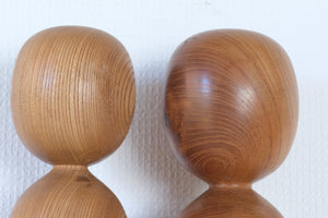 Exclusive Pair of Vintage Kijiyama Kokeshi by Onodera Koraku | 30 cm