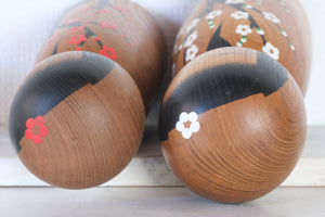 Exclusive Pair of Vintage Kijiyama Kokeshi by Onodera Koraku | 30 cm