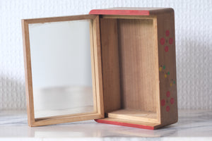 Vintage Jewelry Box with Mirror | 12,5 cm x 8,5 cm x 4,5 cm