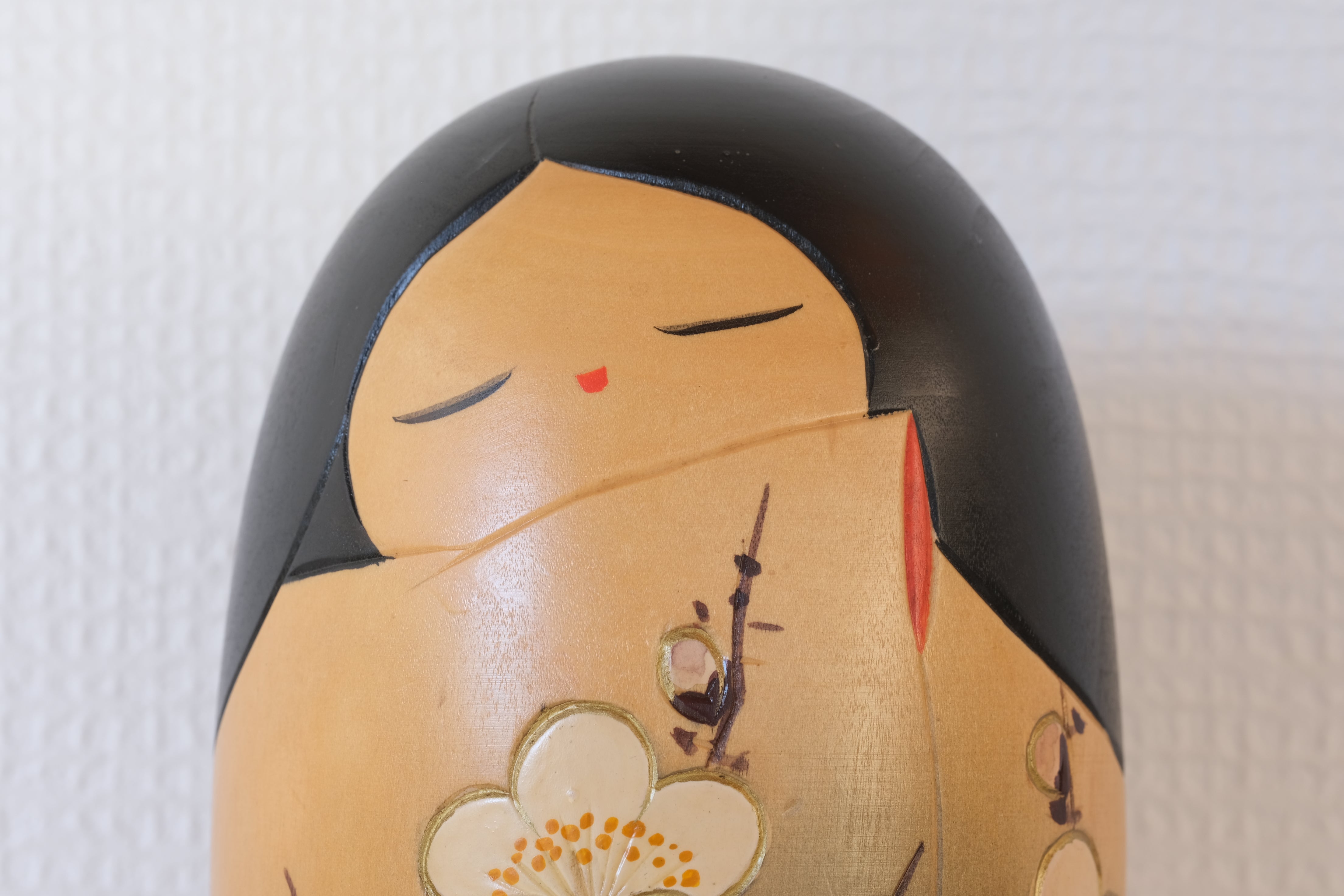 Rare Vintage Sosaku Kokeshi by Aoki Ryoka 青木蓼華 (1931-) | 19,5 cm