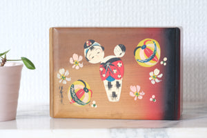 Vintage Jewelry Box with Mirror | 14,5 cm x 10 cm x 4,5 cm