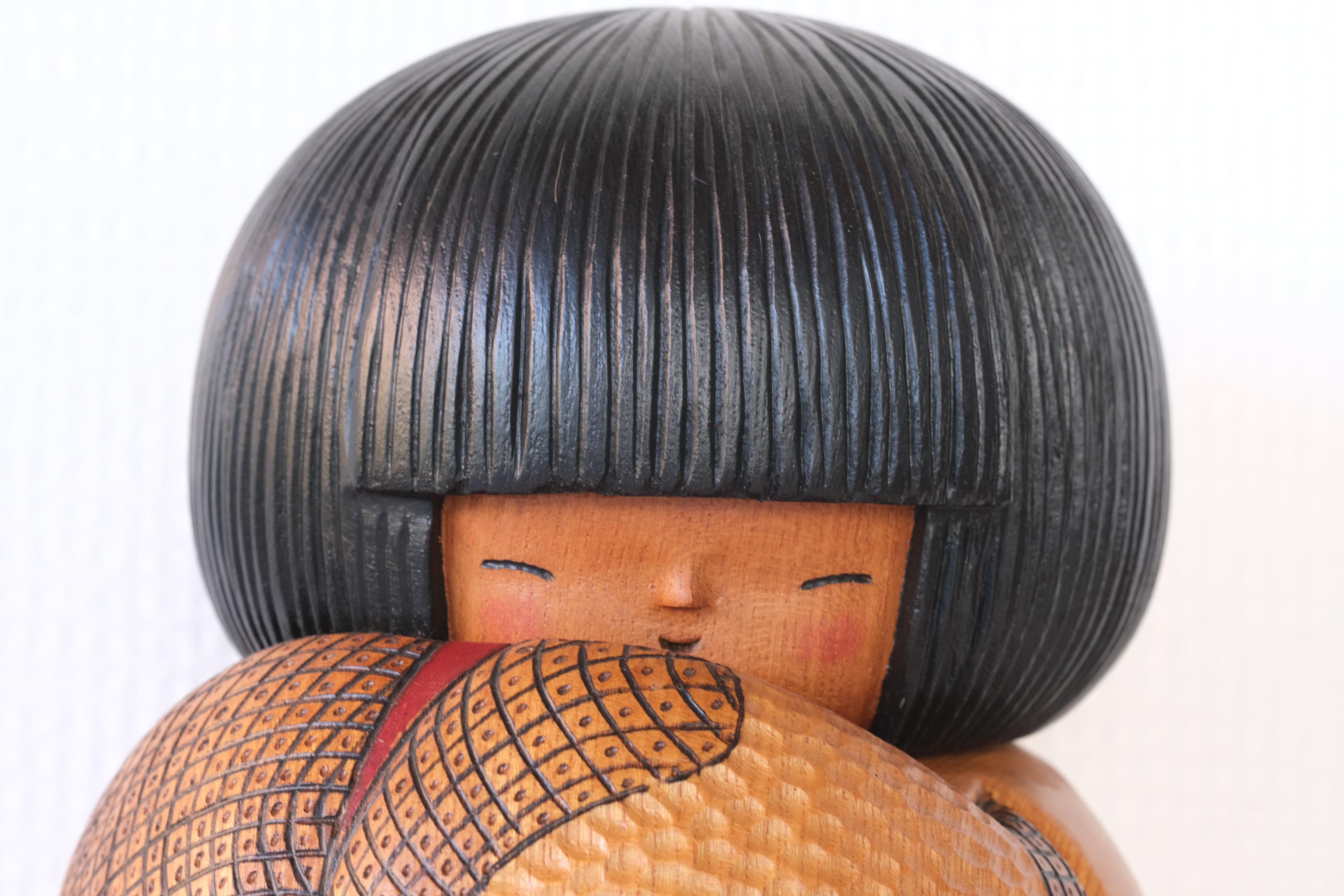 Exclusive Vintage Kokeshi by Inosuke Kobayashi (1931-unknown) | Titled: 炉端 - Robata | Limited Edition | 26,5 cm