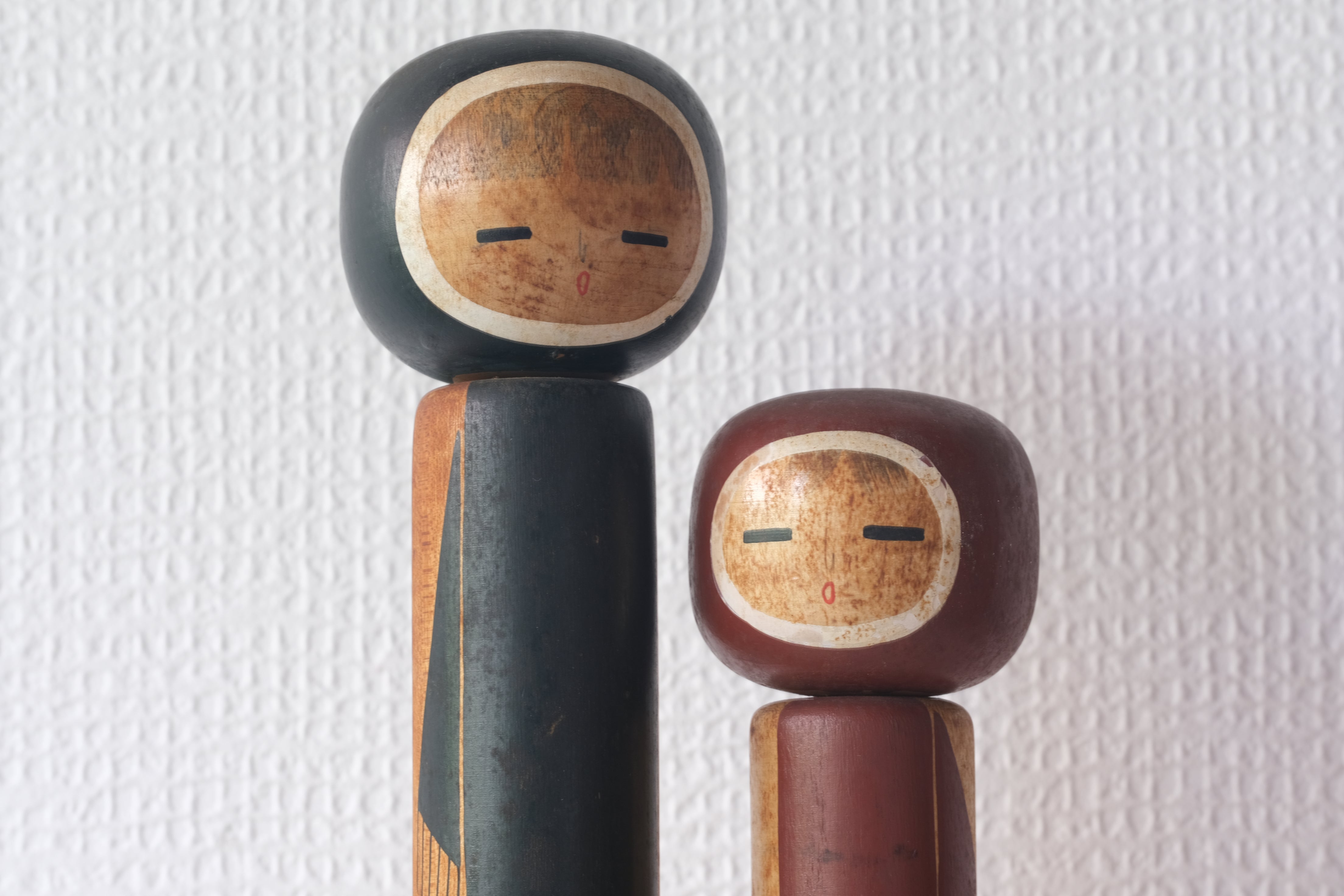 Rare Set of Sosaku Kokeshi by the Shozan Shido (1932-1995) | 22,5 cm and 28 cm