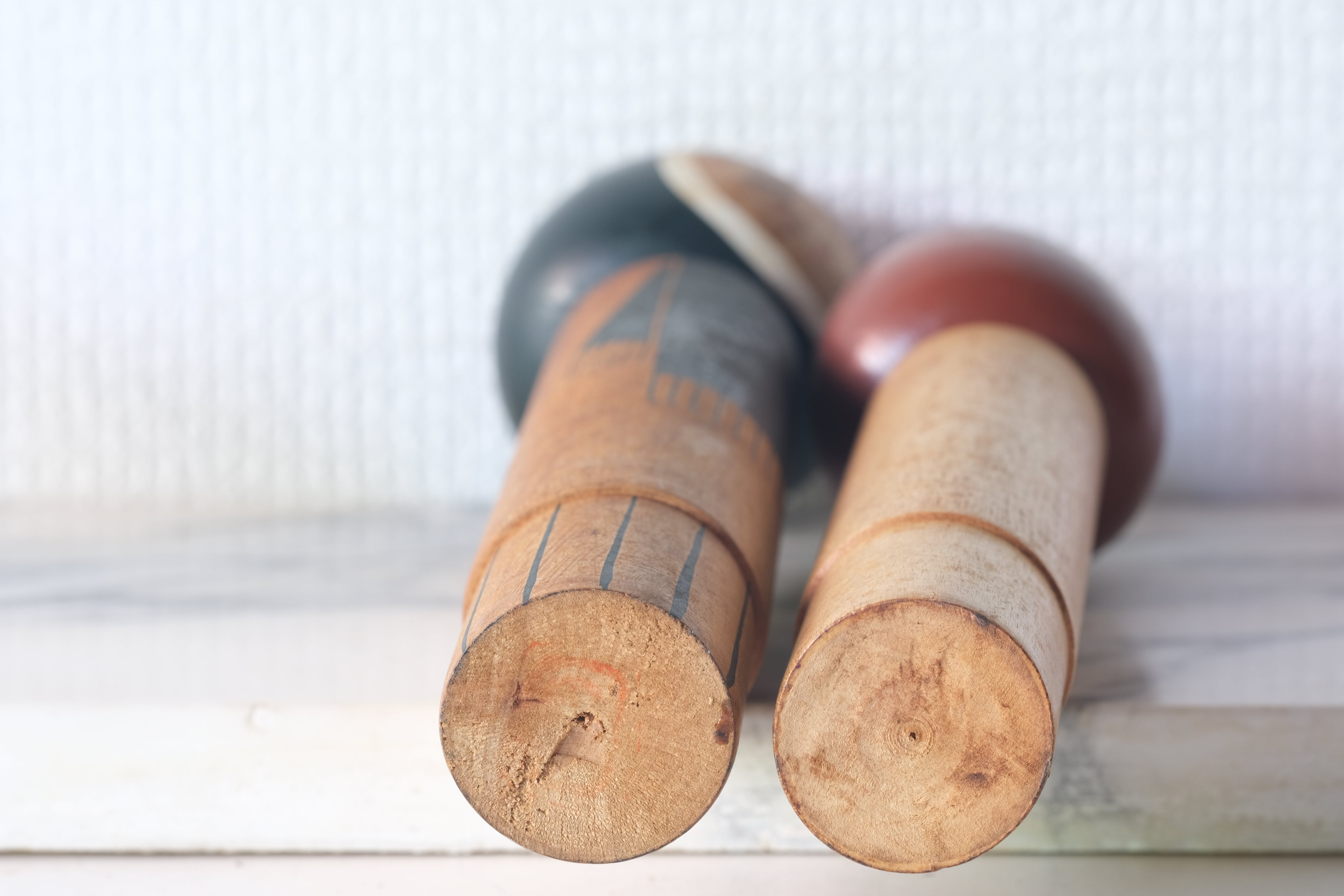 Rare Set of Sosaku Kokeshi by the Shozan Shido (1932-1995) | 22,5 cm and 28 cm