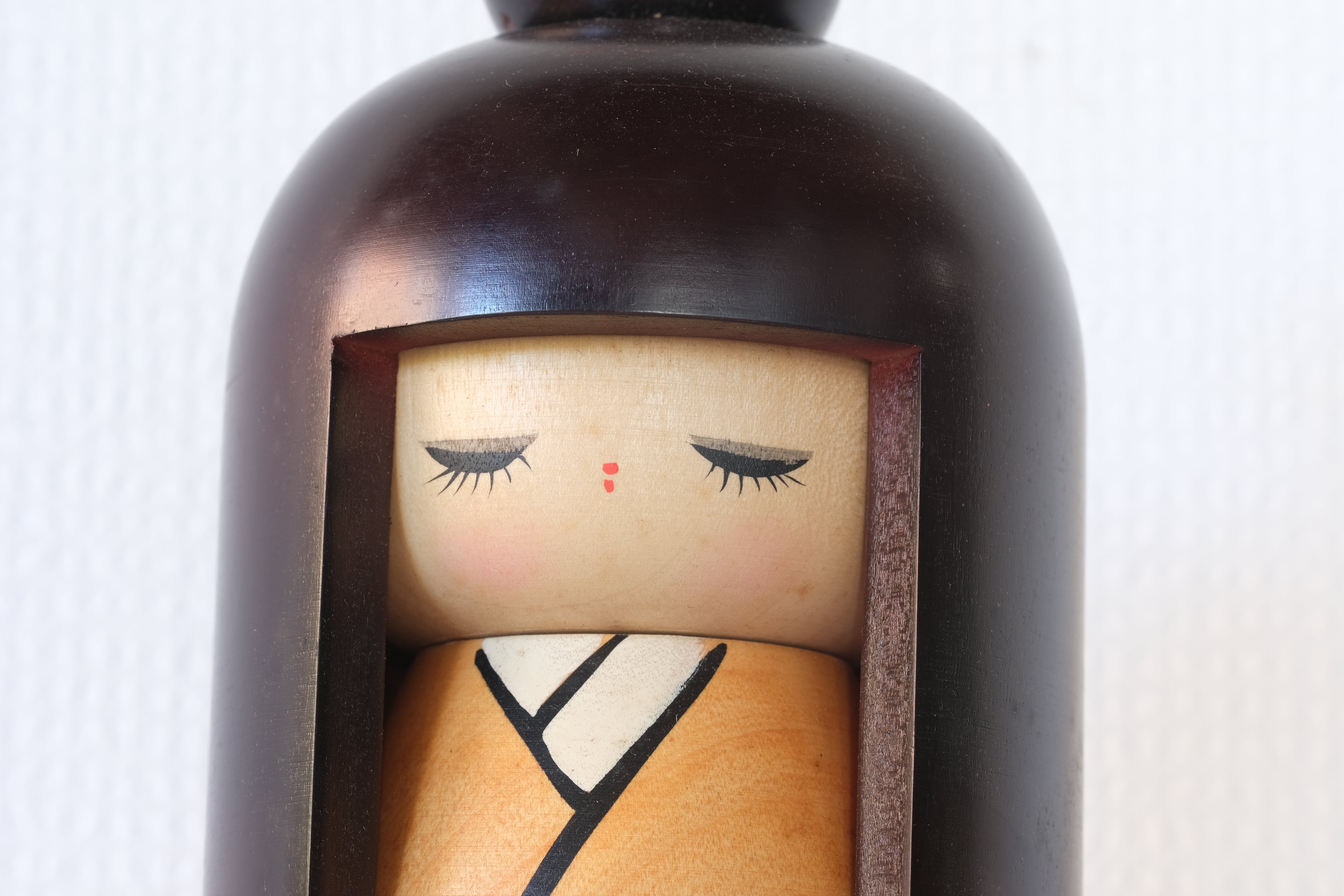 Large Vintage Sosaku Kokeshi by Miyashita Hajime 宮下 はじめ (1940-) | Titled: やすらぎ - Yasuragi - Peace | With Original Box | 33,5 cm