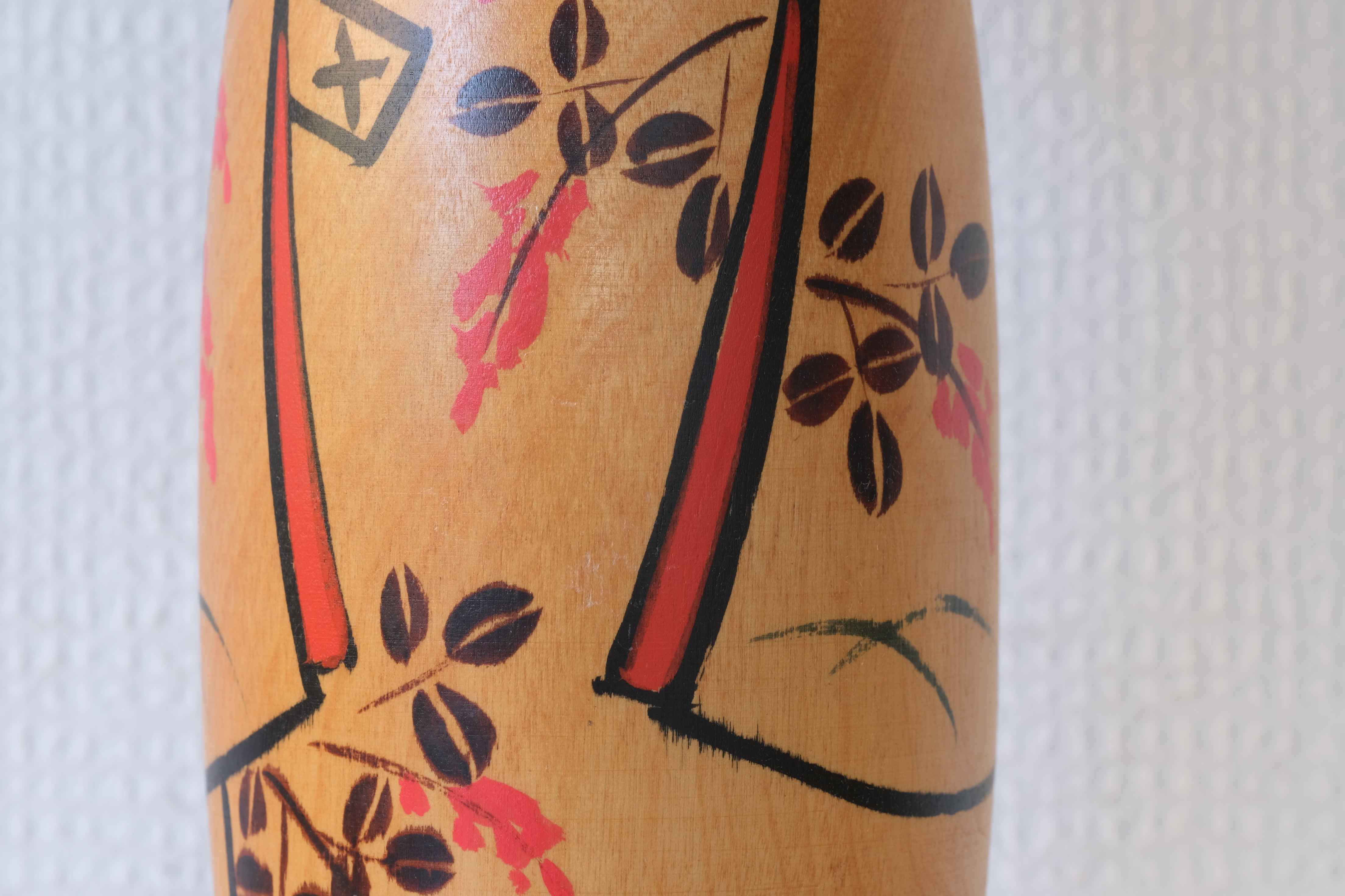 Large Vintage Sosaku Kokeshi by Miyashita Hajime 宮下 はじめ (1940-) | Titled: やすらぎ - Yasuragi - Peace | With Original Box | 33,5 cm