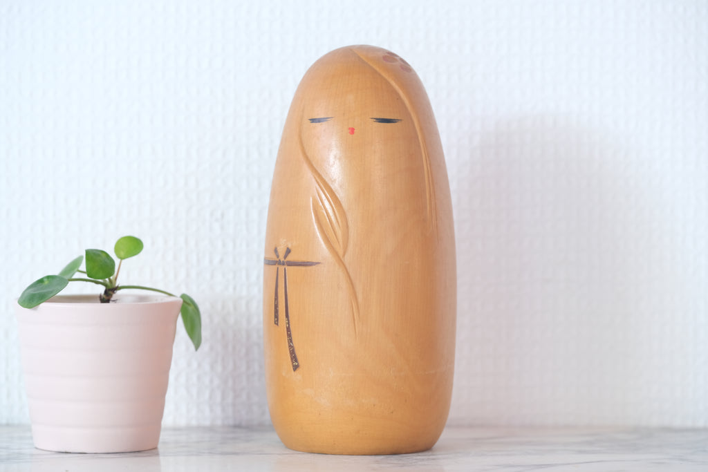 Rare Vintage Creative Kokeshi By Tsujita Ryozo (1923-) | 16 cm