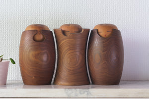 Exclusive Vintage Creative Kokeshi by Miyajima Muhitsu 宮島 無筆 (1929-) | Titled: 'Sambiki Saru' | 15 cm