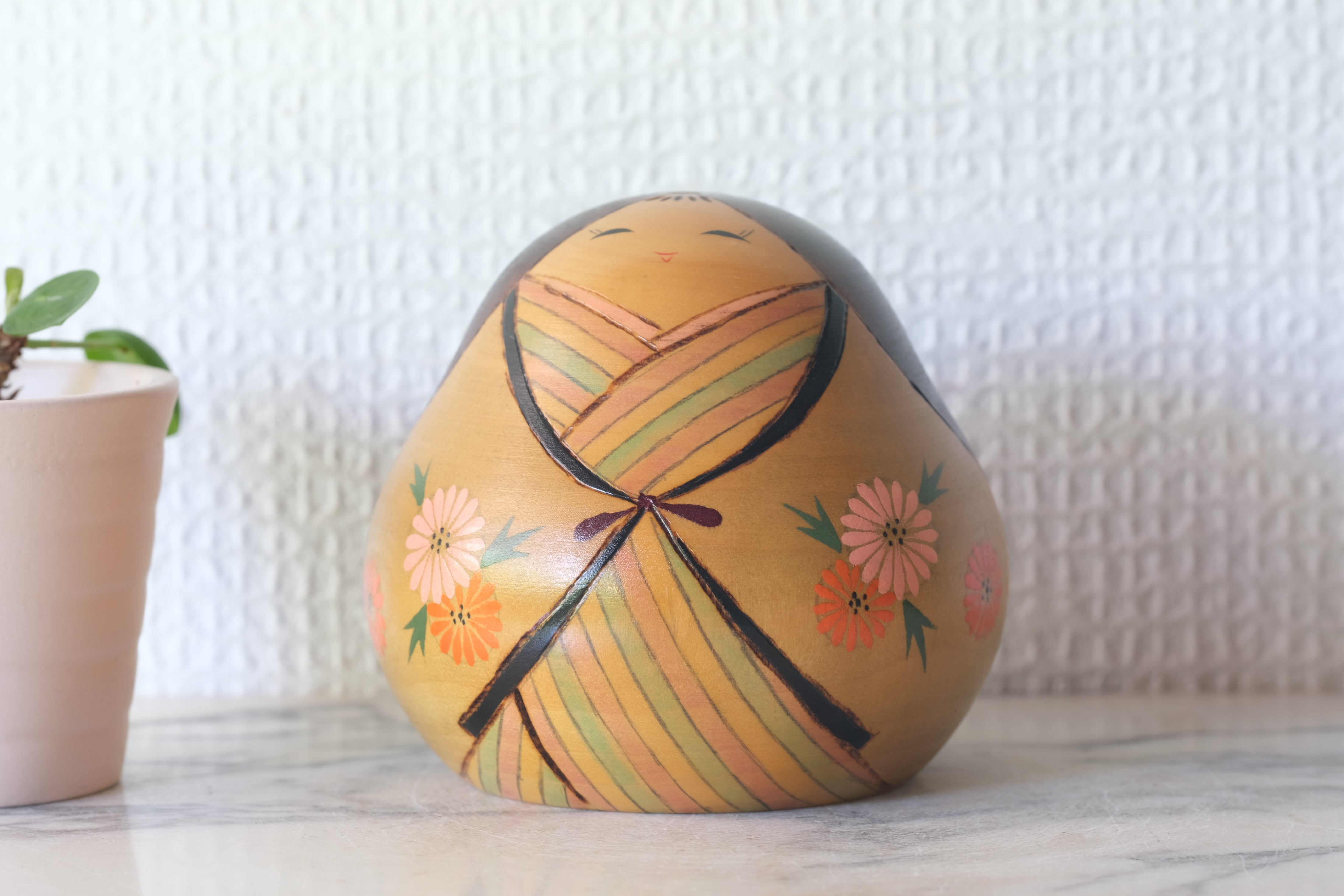 Rare Vintage Kokeshi by Sadao Kishi (1932-1998) | 8 cm