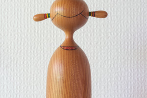 Vintage Sosaku Kokeshi with Pigtails by Kato Tatsuo (1940-) | 24,5 cm