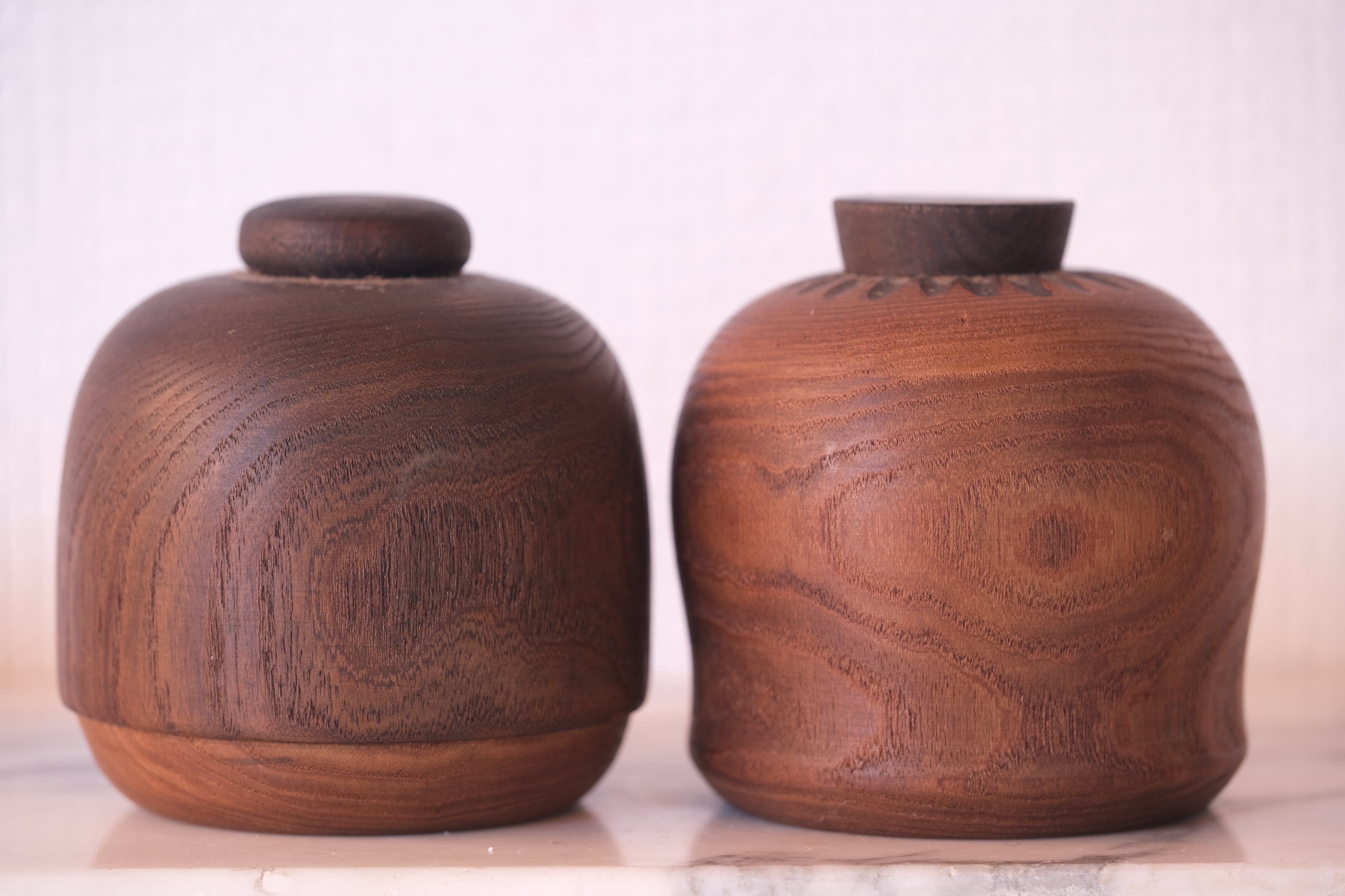 Pair of Vintage Creative Kokeshi by Sanpei Yamanaka (1926-2012) | Both 8,5 cm