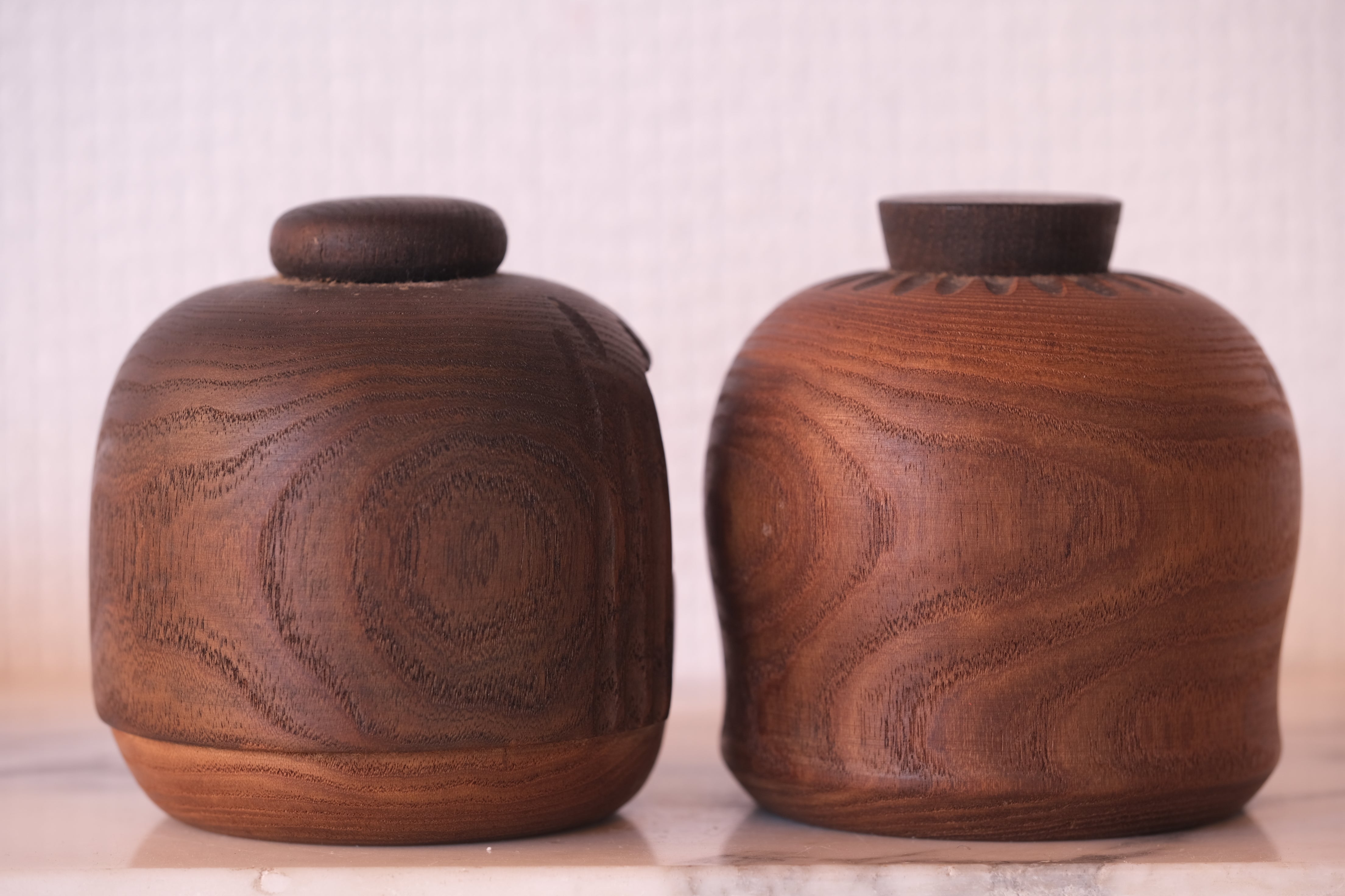 Pair of Vintage Creative Kokeshi by Sanpei Yamanaka (1926-2012) | Both 8,5 cm