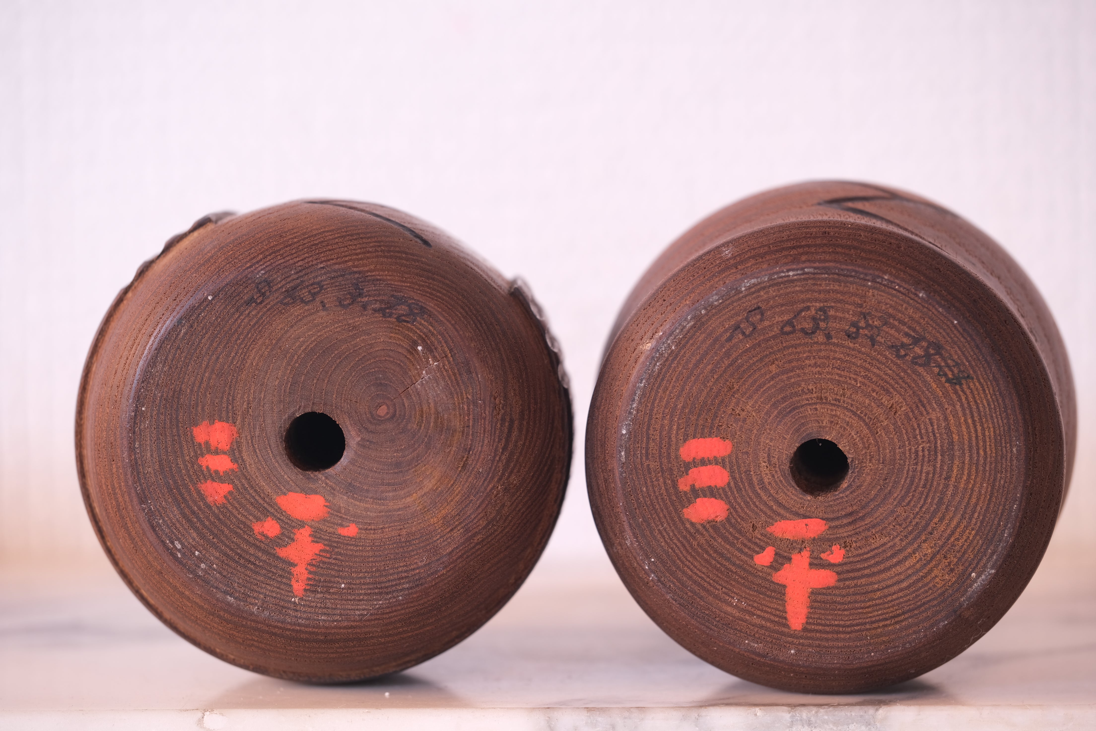 Pair of Vintage Creative Kokeshi by Sanpei Yamanaka (1926-2012) | Both 8,5 cm