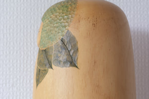 Exclusive Vintage Sosaku Kokeshi by Watanabe Yuji 渡辺雄二 (1951-) | Title: あじさい - Hydrangea | With Original Box | 26 cm