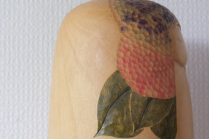 Exclusive Vintage Sosaku Kokeshi by Watanabe Yuji 渡辺雄二 (1951-) | Title: あじさい - Hydrangea | With Original Box | 26 cm