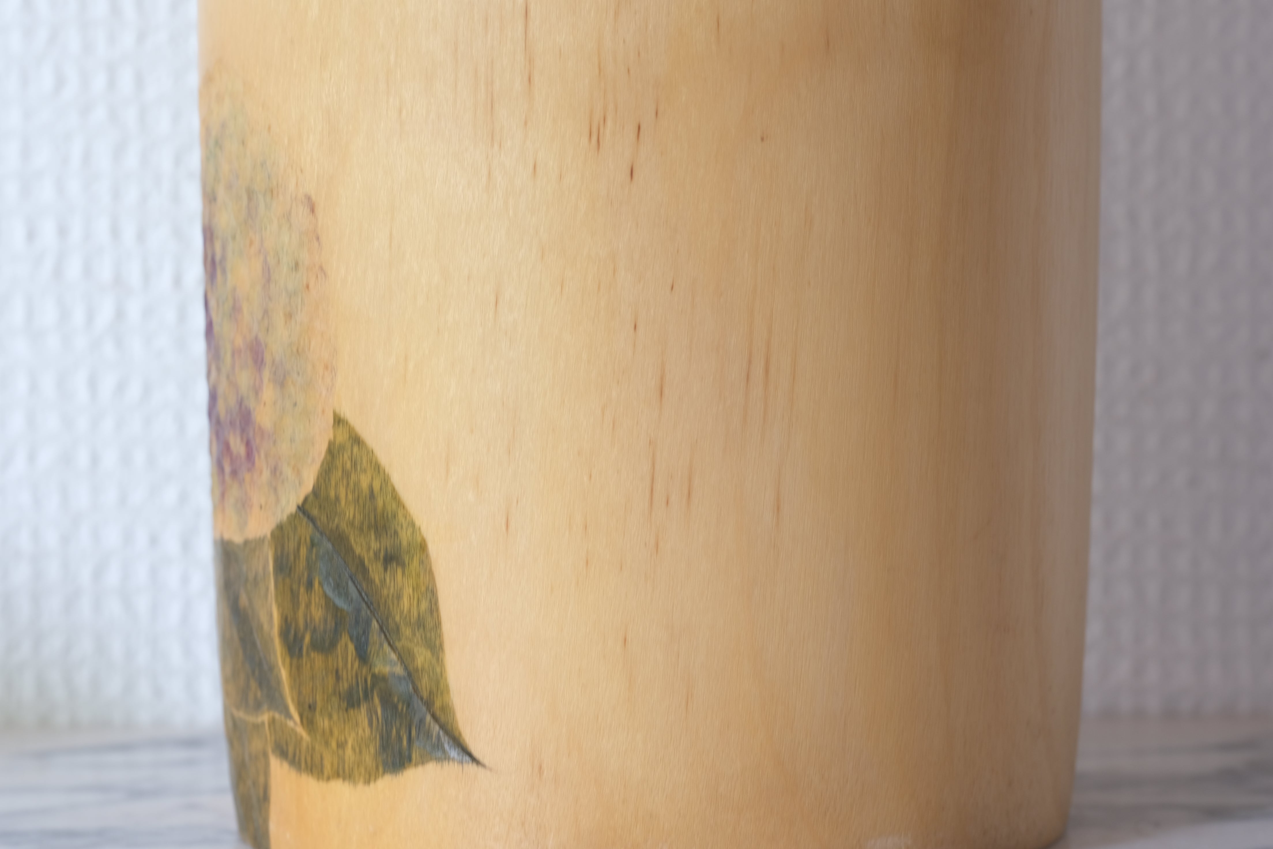 Exclusive Vintage Sosaku Kokeshi by Watanabe Yuji 渡辺雄二 (1951-) | Title: あじさい - Hydrangea | With Original Box | 26 cm