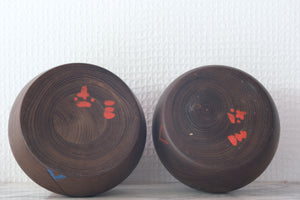 Exclusive Pair of Vintage Creative Kokeshi by Sanpei Yamanaka (1926-2012) | 12 cm and 12,5 cm