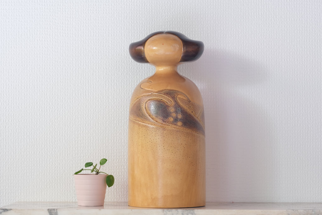 Exclusive Vintage Sosaku Kokeshi By Kato Tatsuo (1940-) | 33 cm