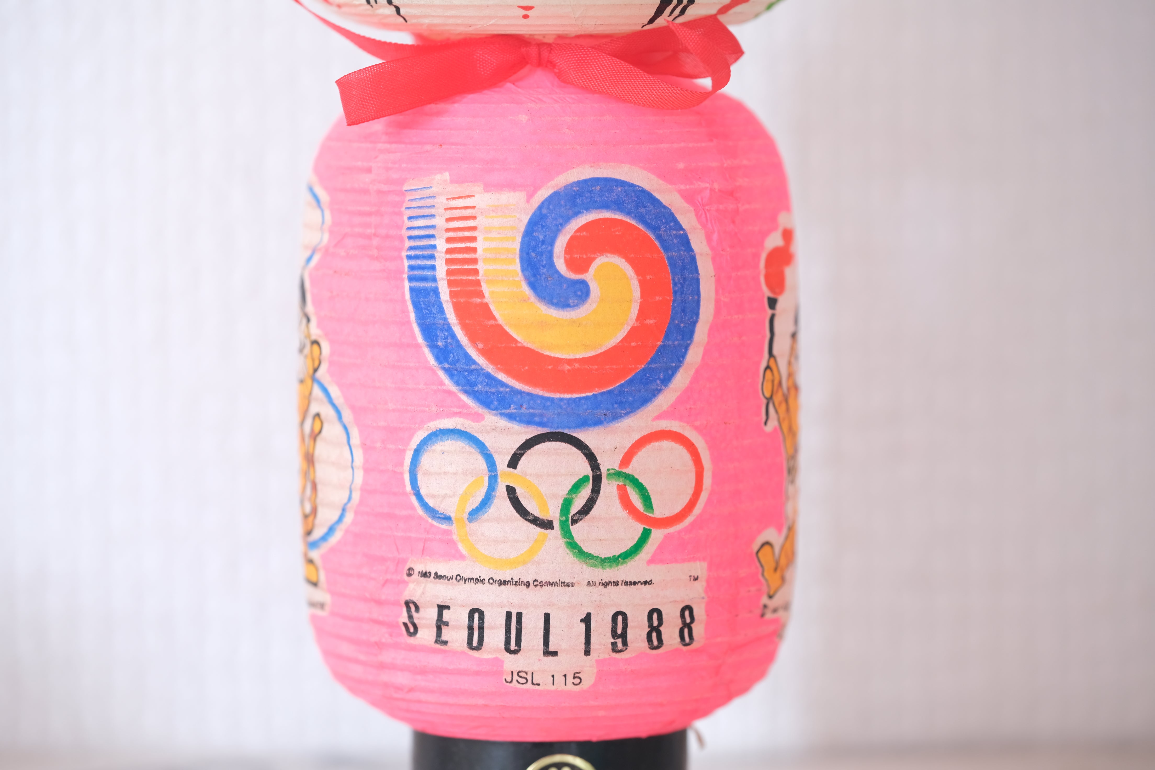 Japanese Kokeshi Lampion | Olympic Games Seoul 1988 | With Original Box | 21,5 cm