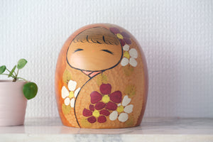 Large Cute Vintage Creative Kokeshi by Murakami Chie | 13 cm