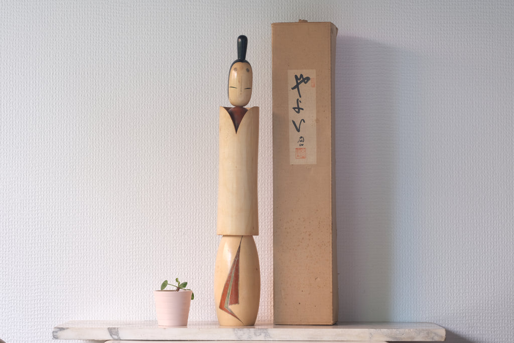 Exclusive Vintage Creative Kokeshi By The famous Shozan Shido (1932-1995) | Titled: 'Tenpyo' | With Original Box | 50 cm