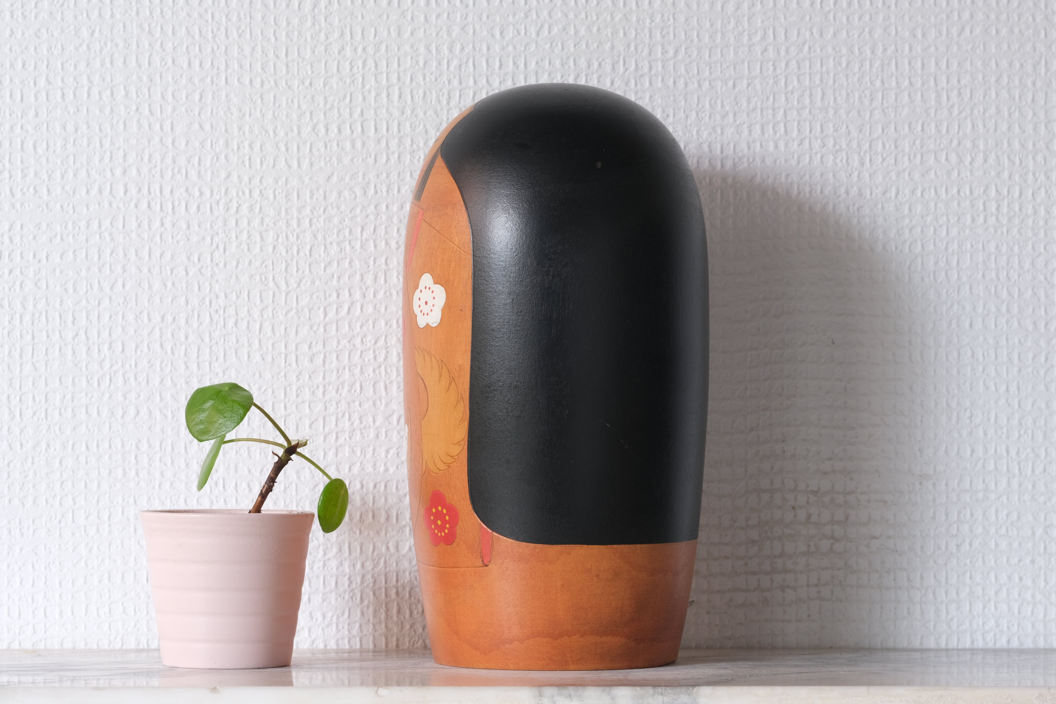 Vintage Creative Kokeshi with Cranes | 21,5 cm