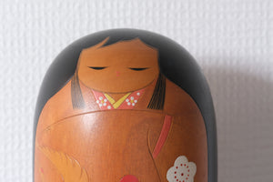Vintage Creative Kokeshi with Cranes | 21,5 cm