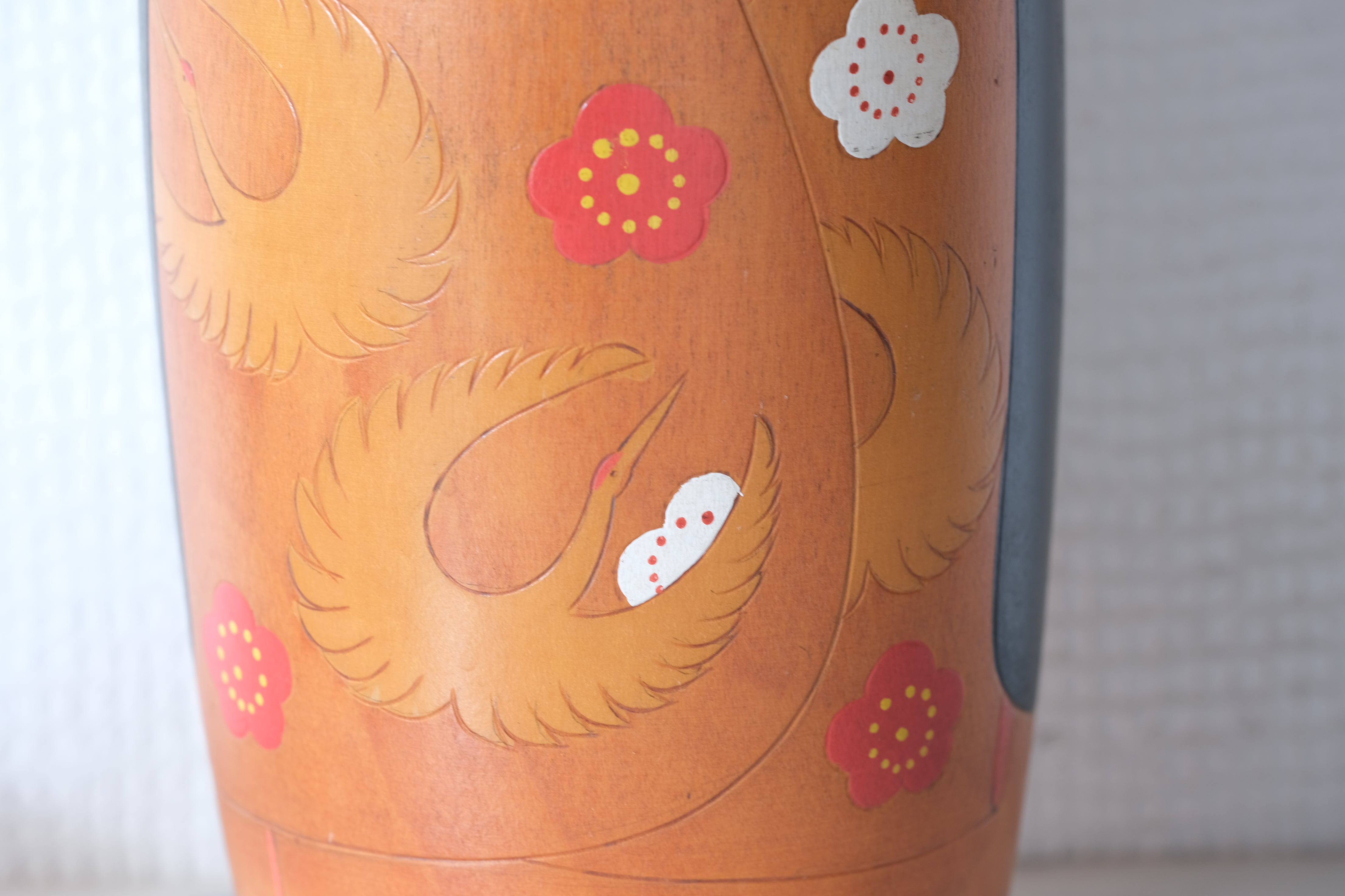 Vintage Creative Kokeshi with Cranes | 21,5 cm
