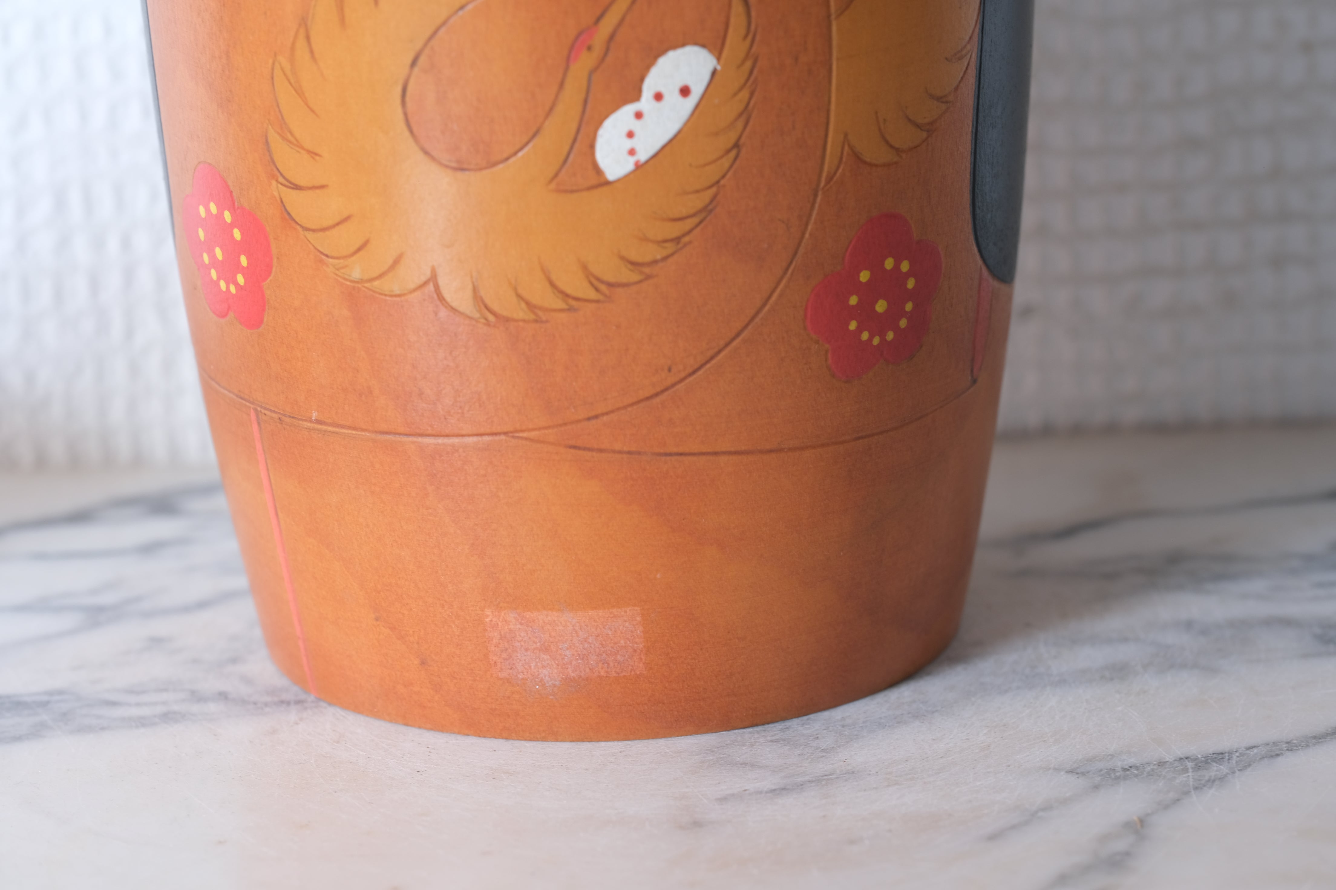 Vintage Creative Kokeshi with Cranes | 21,5 cm
