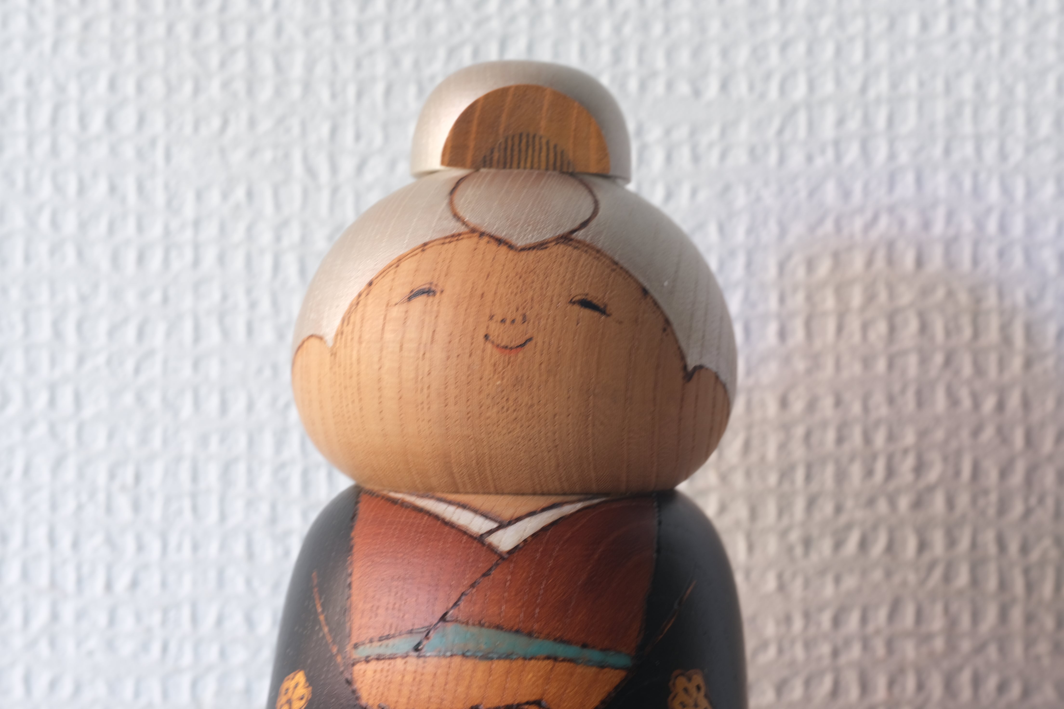 Rare Vintage Kokeshi by Sansaku Sekiguchi 関口 三作 (1925-2018) | Titled: おばあさん - Grandma | 17 cm