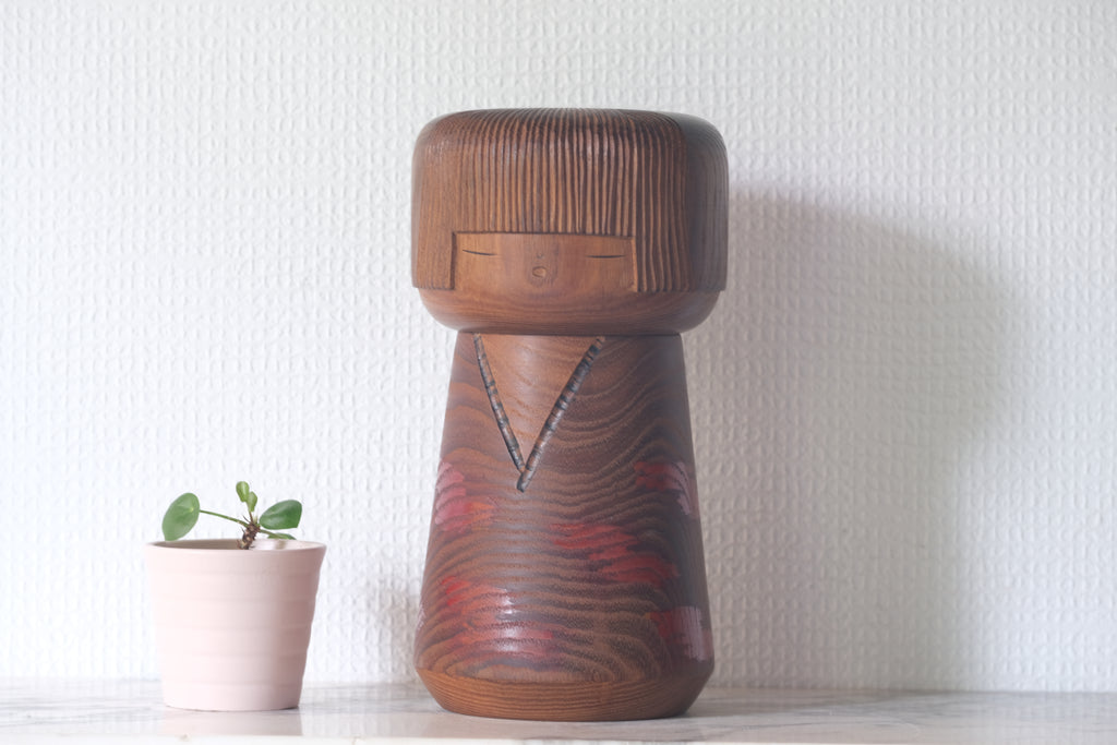 Exclusive Vintage Creative Kokeshi By Kenichi Murakami 村上けんー (1929-) | 22 cm