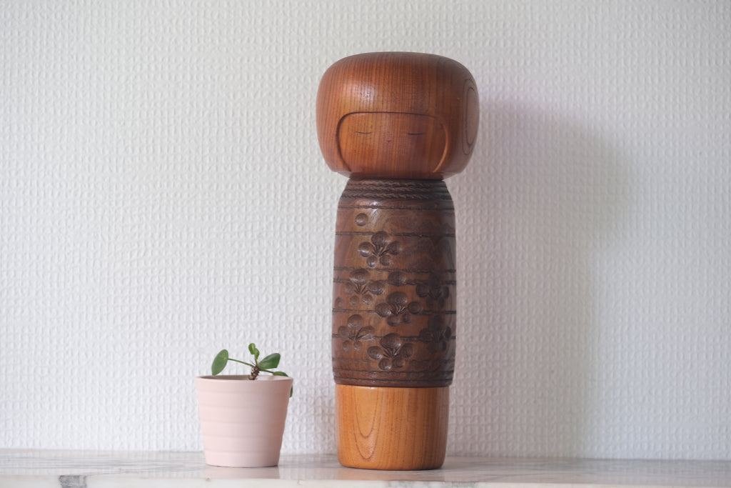 Exclusive Vintage Creative Kokeshi by Takeda Masashi (1930-) | 28 cm