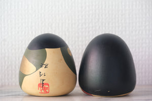 Pair of Vintage Creative Kokeshi by Hiroe Fukushima | 8 cm each