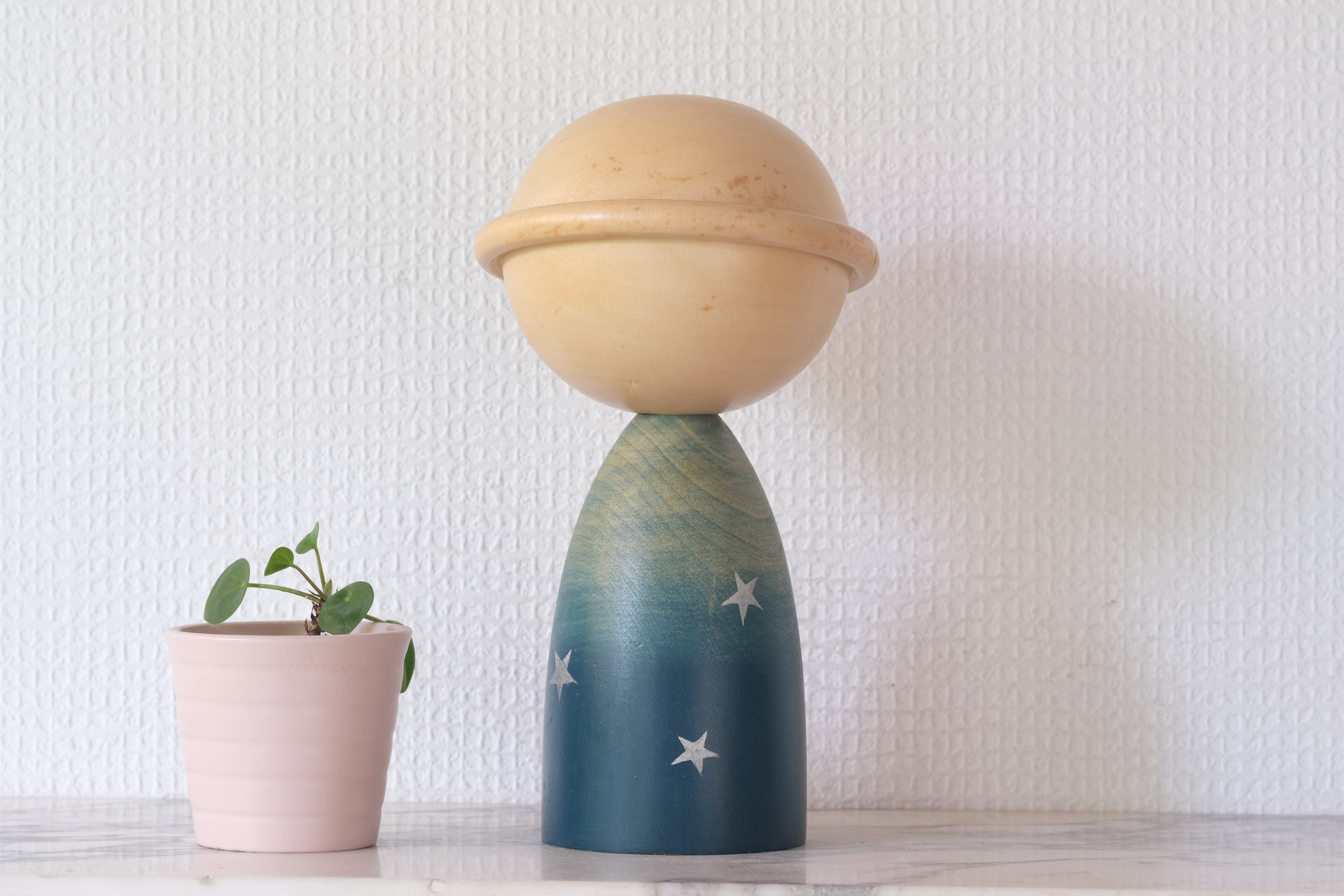 Exclusive Vintage Creative Kokeshi by Watanabe Masao (1917-2007) | 'Saturn' | 20 cm