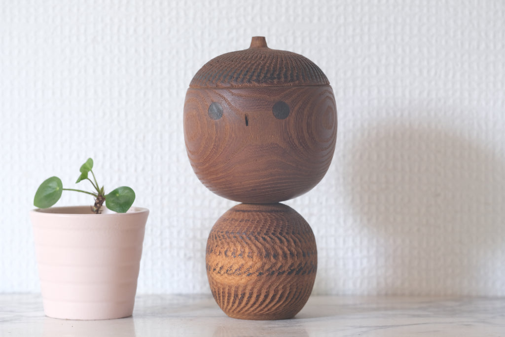 Rare Vintage Sosaku Kokeshi by Hideo Ishihara (1925-1999) | 15,5 cm