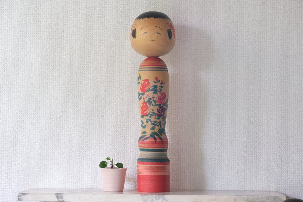 Rare Large Vintage Traditional Zao Kokeshi by Ishiyama Sanshiro (1909-1996) | 45,5 cm