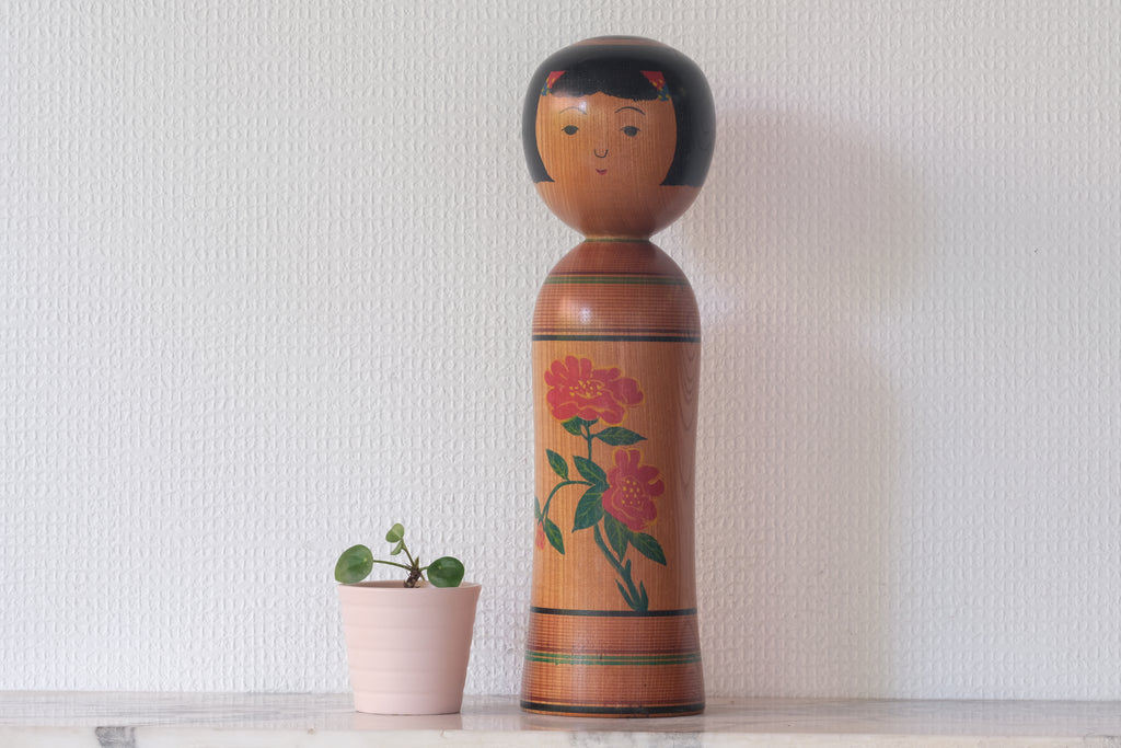 Rare Vintage Kijiyama Kokeshi by Hisamune Takahashi (1930-2019) | 31,5 cm