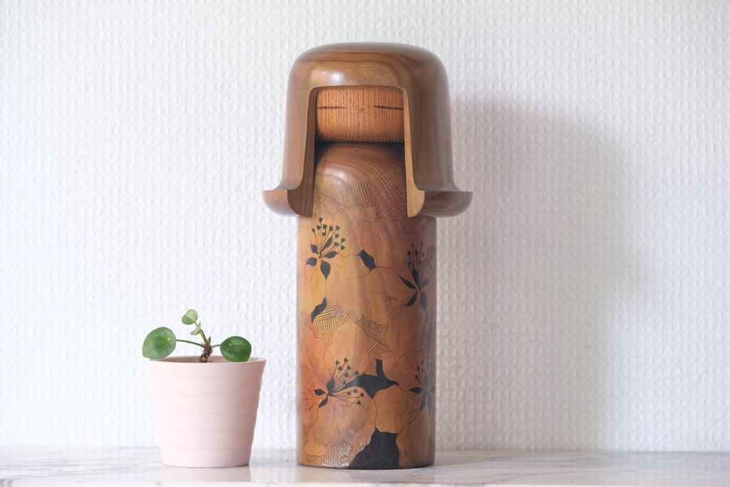 Rare Vintage Creative Kokeshi by Kato Masami (1925-) | 24 cm