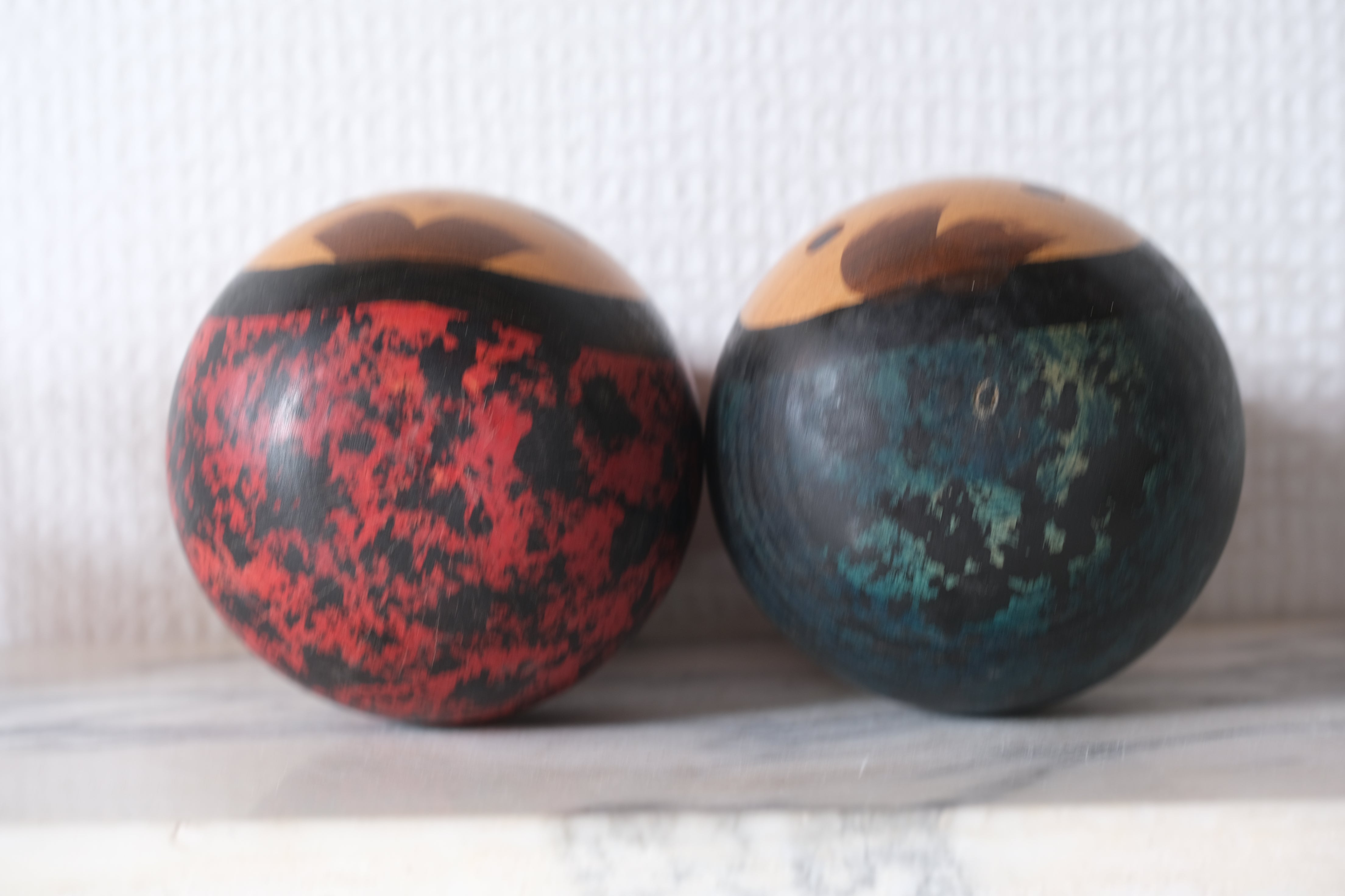A lovely couple of Vintage Creative Kokeshi By Sanpei Yamanaka (1926-2012)  | 14,5 cm