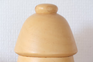 Exclusive Vintage Sosaku Kokeshi by Watanabe Yuji 渡辺雄二 (1951-) | Titled: 雪わらし | With Original Box | 14 cm