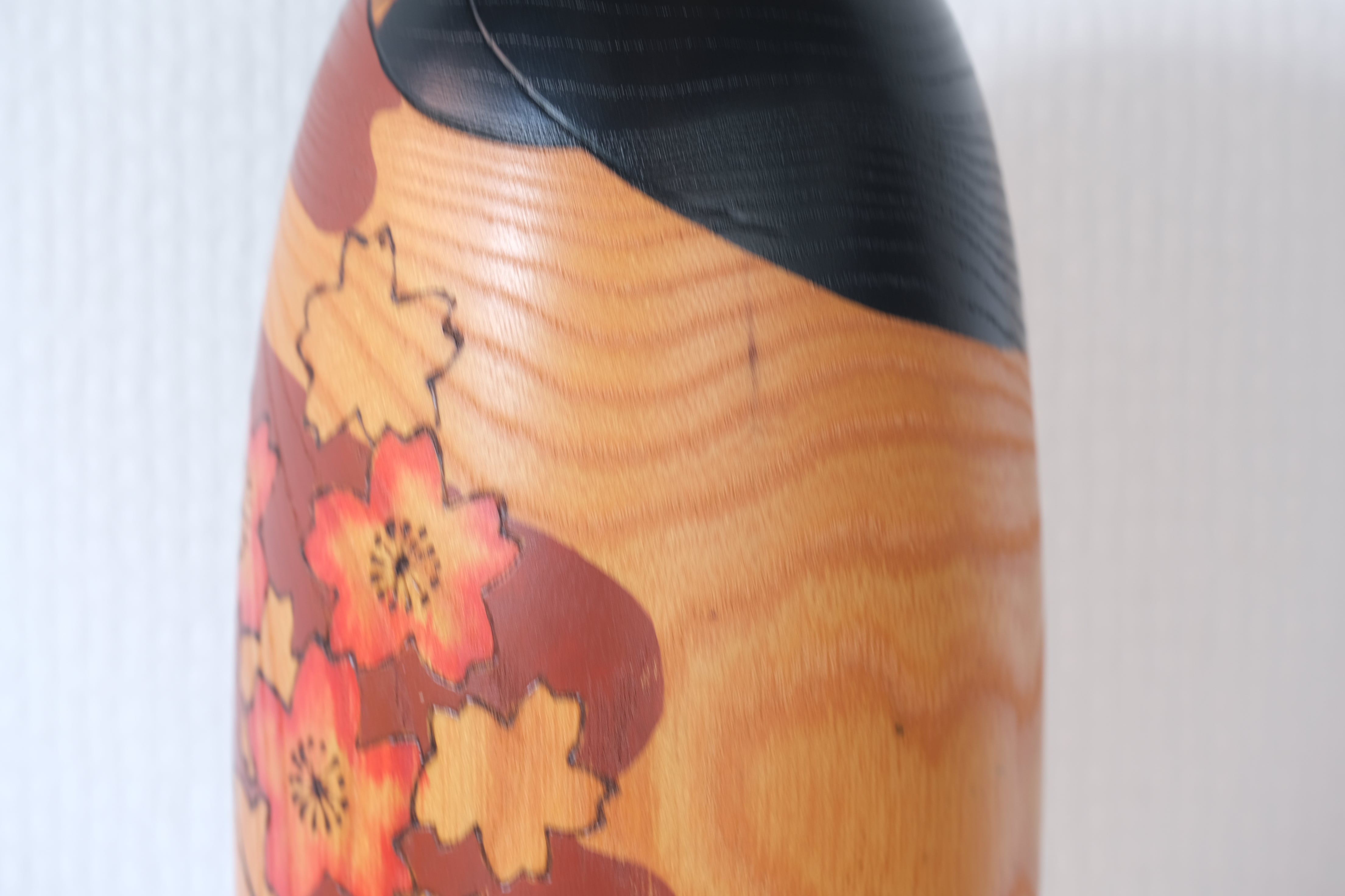 Vintage Sosaku Kokeshi by Miyashita Hajime (1940-Retired) | Titled: らんまん | With Original Box | 25 cm