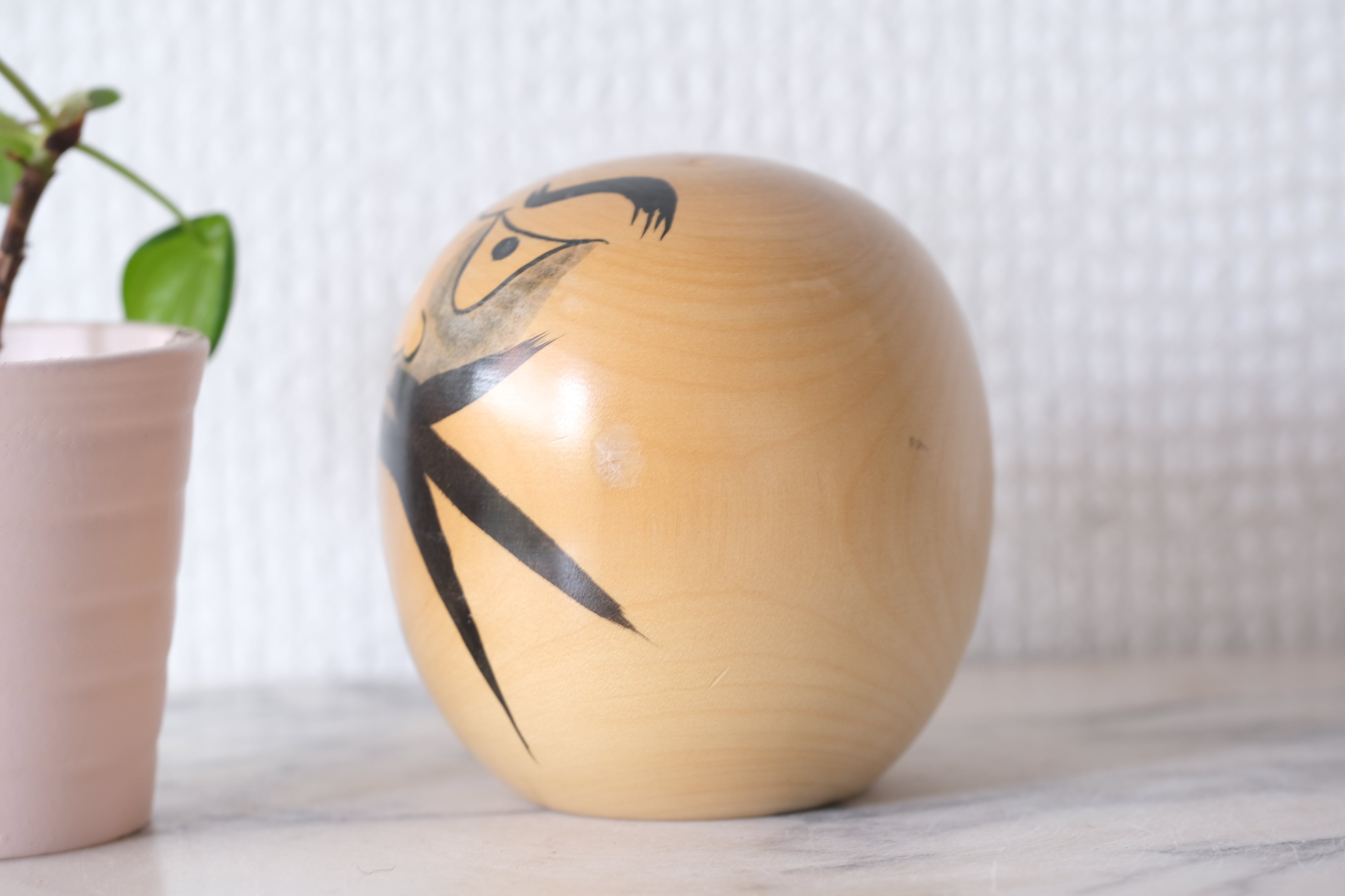 Rare Vintage Daruma | Monochrome | 7,5 cm