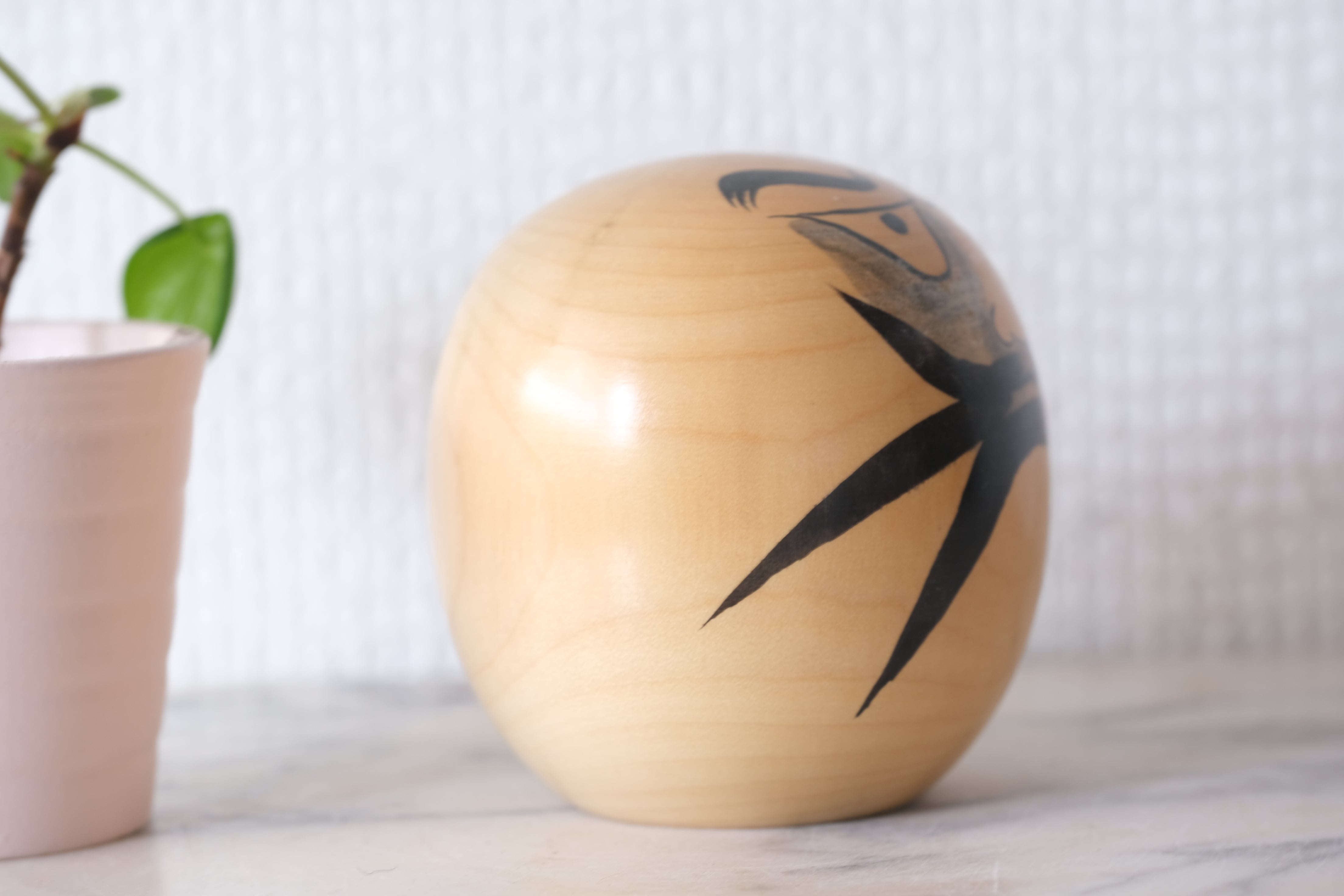 Rare Vintage Daruma | Monochrome | 7,5 cm