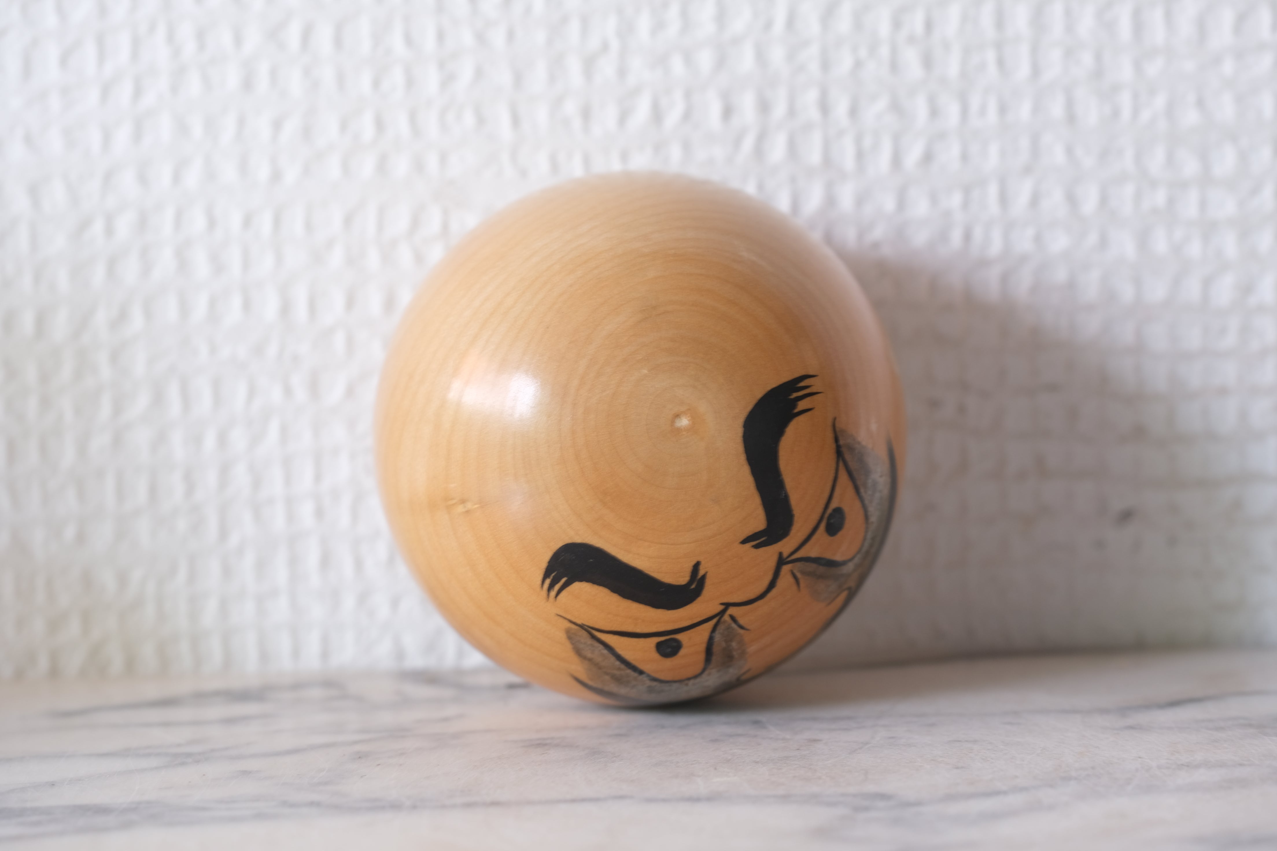 Rare Vintage Daruma | Monochrome | 7,5 cm