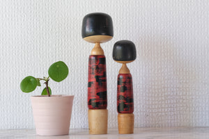 Set of Two Vintage Creative Kokeshi by Aida Seiho (1926-1998) | 14,5 cm and 18,5 cm