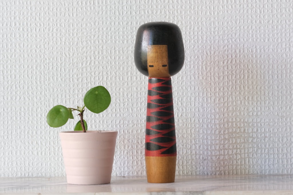 Vintage Sosaku Kokeshi by Hideo Ishihara (1925-1999) | 18 cm