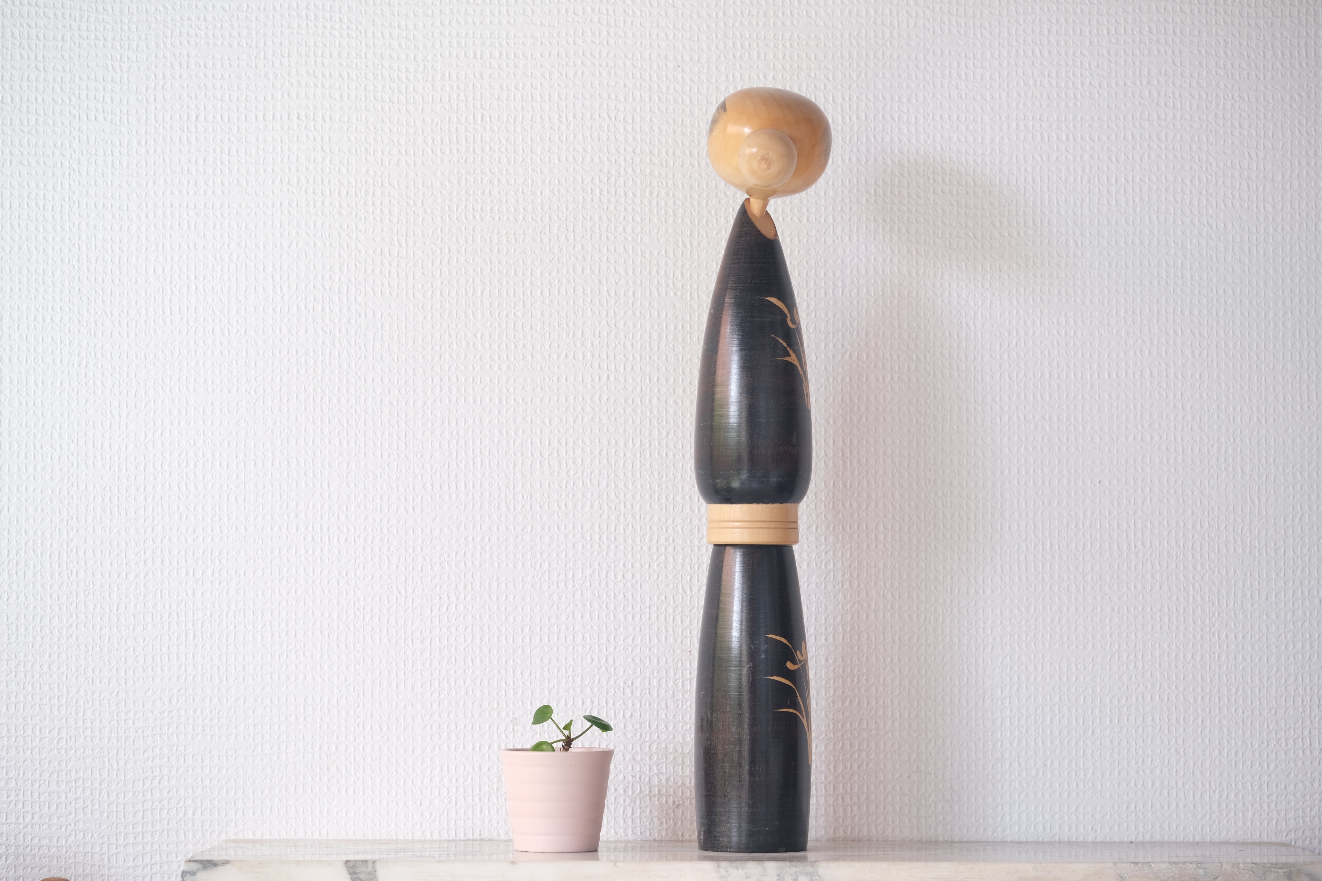 Large Vintage Sosaku Kokeshi By Sato Suigai (1920- ) | Titled: 'Semishigure - Chorus of the Cicadas' | 45 cm