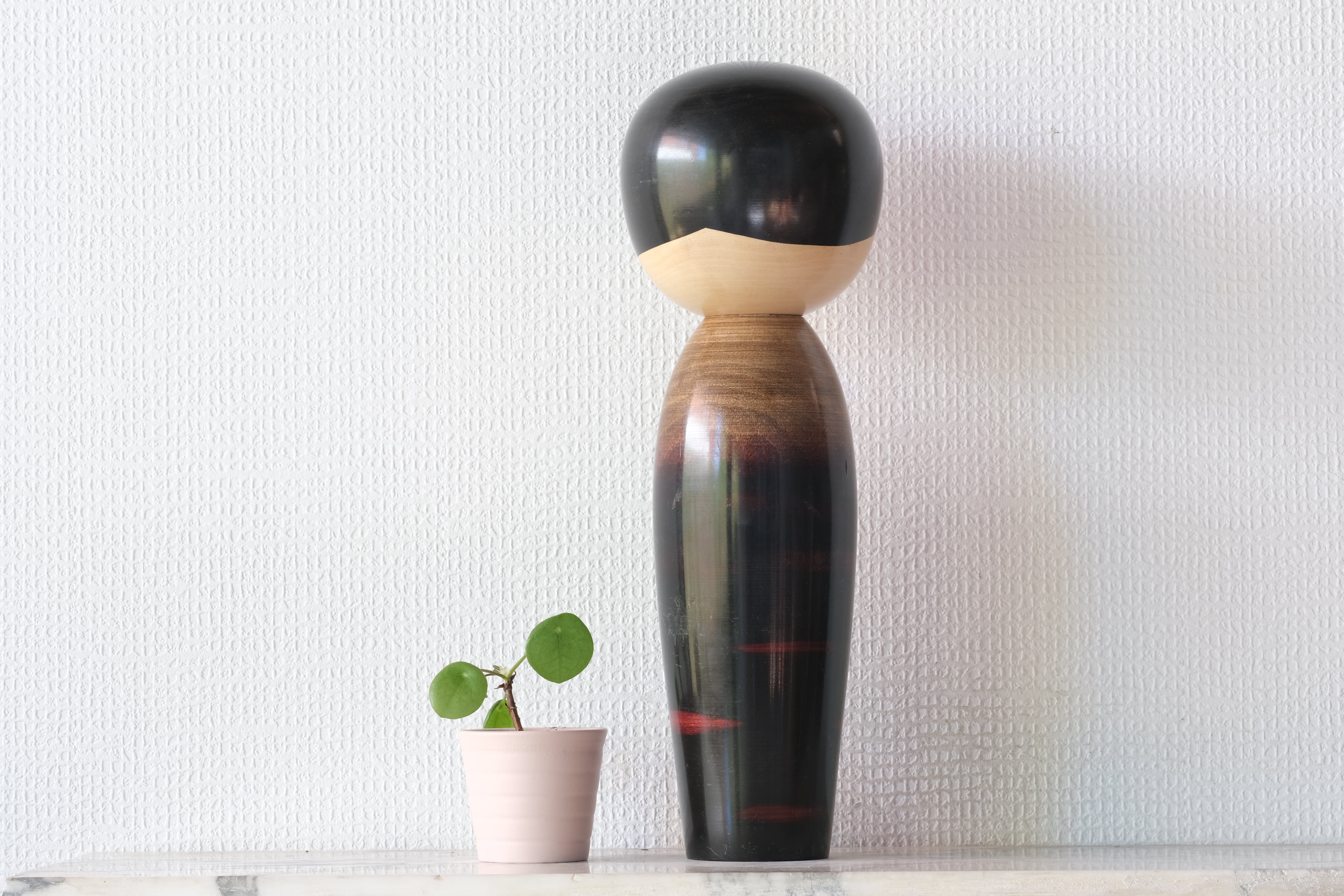 Exclusive Large Vintage Sosaku Kokeshi by Watanabe Masao (1917-2007) | Titled: 'Chigozakura - Cherry Blossom Child' | 35,5 cm