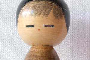 Exclusive Large Vintage Sosaku Kokeshi by Watanabe Masao (1917-2007) | Titled: 'Chigozakura - Cherry Blossom Child' | 35,5 cm